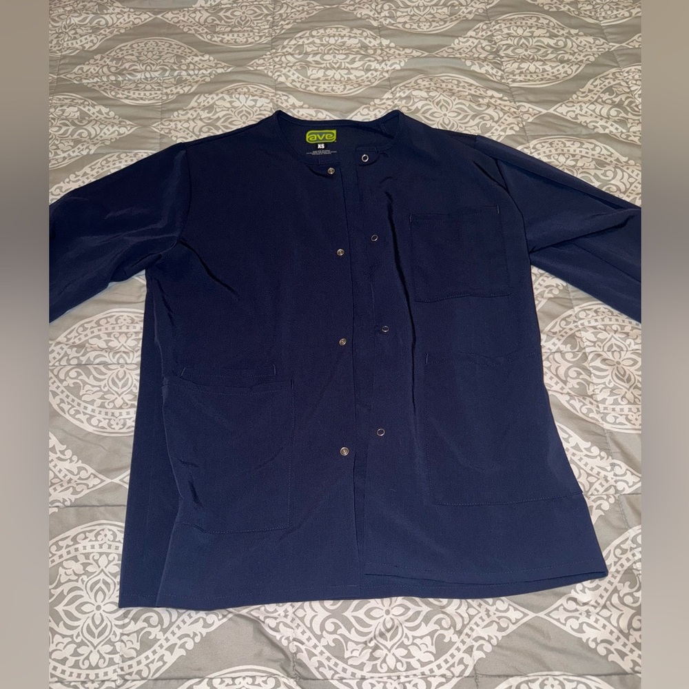 Navy Blue Scrub Jacket Size XS